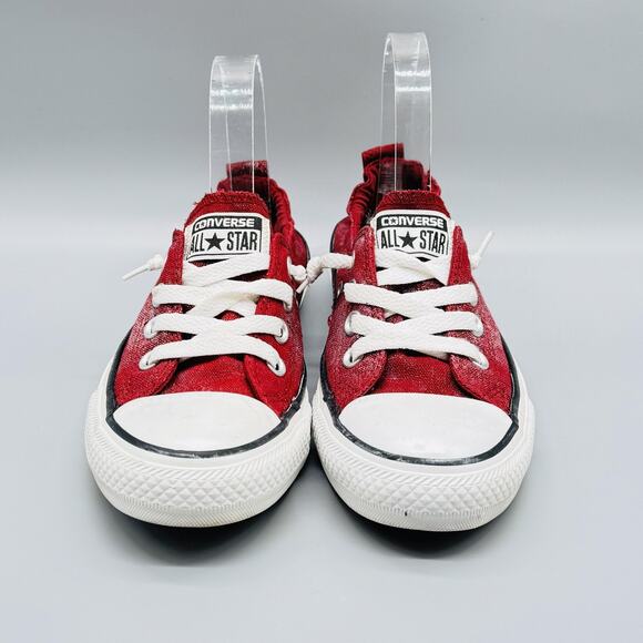 Converse Shoes Women 7 Red Chuck Taylor All Star Shoreline Slip Low Top Sneakers - Picture 3 of 12